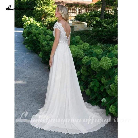 NumberSea Brautkleid mit Vintage-Spitzenapplikationen