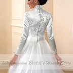 NumberSea Wedding Dress with Detachable Train Lace Beaded