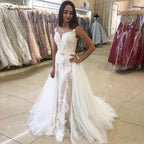 NumberSea Wedding Gowns Vintage Lace Mermaid made Wedding Dresses