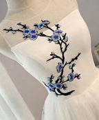 White A-line Tulle Short Prom Dress White Homecoming Dress  PD133