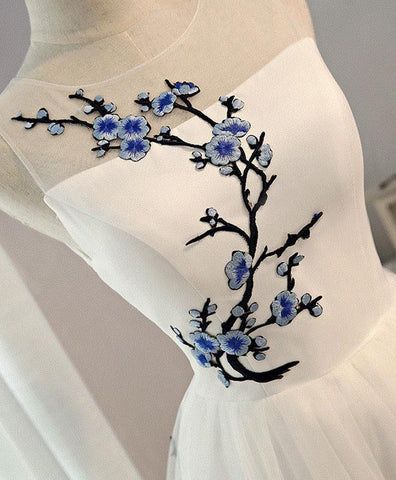Weißes A-Linien-Tüll-Kurzballkleid Weißes Homecoming-Kleid PD133