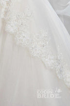 Numbersea White Off The Shoulder 1/2 Sleeves Ball Gown Flower Girls Dress - view 3