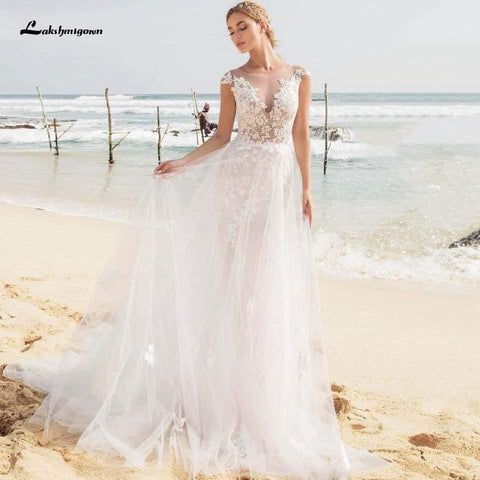 NumberSea Damen-Brautkleid im Meerjungfrauen-Stil mit abnehmbarem Rock