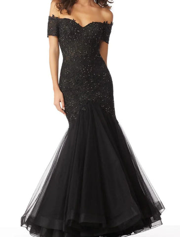 Meerjungfrau/Trompete Kleid für die Brautmutter, elegant, durchsichtig, herzförmiger Ausschnitt, bodenlang, Spitze, Tüll, Flügelärmel, nein, mit Spitzen-Perlenapplikationen
